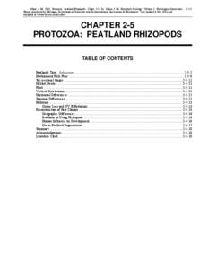 Glime, J. M[removed]Protozoa: Peatland Rhizopods. Chapt[removed]In: Glime, J. M. Bryophyte Ecology. Volume 2. Bryological Interaction. Ebook sponsored by Michigan Technological University and the International Association o