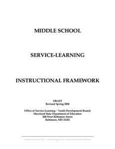 Community building / Experiential learning / Service-learning / Educational psychology / Community service / Student voice / Environmental groups and resources serving K–12 schools / Education / Alternative education / American society