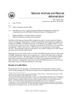 Audit / Financial statement / Federal Reserve System / Business / National Archives and Records Administration / University of Maryland /  College Park / World Digital Library