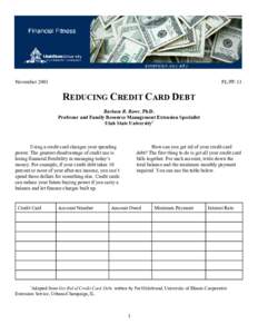 Reducing Credit Card Debt