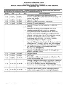 Agenda ISC Meeting October 19, 2004.xls