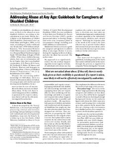 Family therapy / Behavior / Child abuse / Crimes / Victimisation / Individuals with Disabilities Education Act / Developmental disability / Sexual abuse of people with developmental disabilities / Child sexual abuse / Abuse / Ethics / Sexual abuse