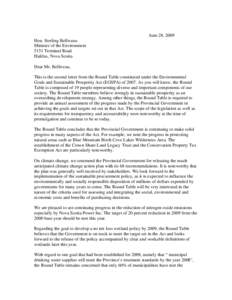 Microsoft Word - Cote Minister EGSPA letter June 2009.doc