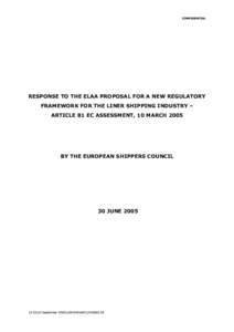 European Shippers Council response to the ELAA propopsal for a new regulatory framwork for liner shipping industry_v3.DOC