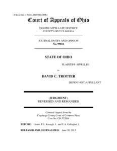 [Cite as State v. Trotter, 2013-Ohio[removed]Court of Appeals of Ohio EIGHTH APPELLATE DISTRICT COUNTY OF CUYAHOGA