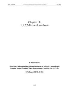 Organochlorides / Soil contamination / Environment / Toxicology / Trichloroethylene / 1 / 1 / 2 / 2-Tetrachloroethane / United States Environmental Protection Agency / Methyl tert-butyl ether / Clean Water Act / Chemistry / Pollution / Halogenated solvents