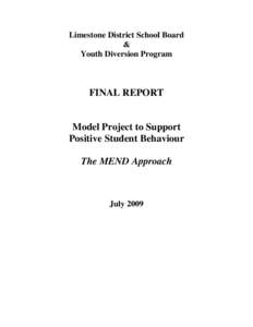 Limestone District School Board & Youth Diversion Program FINAL REPORT