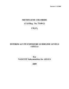 Methylene Chloride Interim AEGL Document