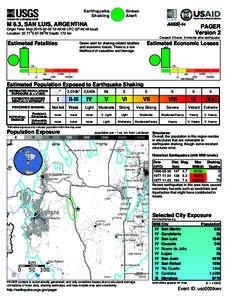 Justo Daract /  San Luis / Justo Daract / Córdoba Province /  Argentina / Caucete / Mercalli intensity scale / Earthquake / Provinces of Argentina / Geography of Argentina / San Juan Province /  Argentina