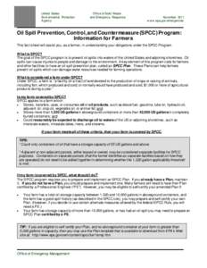 Oil spill / Storage tank / United States Environmental Protection Agency / Technology / Safety / Environment / Secondary spill containment / Ocean pollution / Containers / Hazards