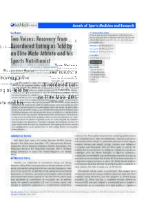 Central  Annals of Sports Medicine and Research Case Report