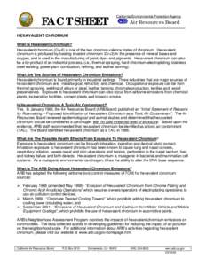 FactSheet: Hexavalent Chromium