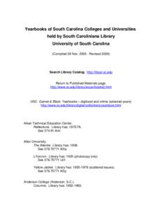 University of South Carolina / Columbia /  South Carolina / Columbia /  South Carolina metropolitan area / Midlands Technical College / Trident Technical College / Midlands / Charleston /  South Carolina / South Carolina / Geography of the United States / South Carolina Technical College System