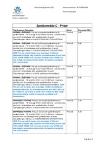 Microsoft Word - The Business Translator_Språk C_Bilaga 2 - Priser.docx