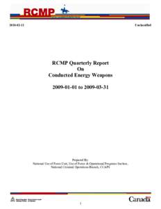 [removed]Unclassified RCMP Quarterly Report On