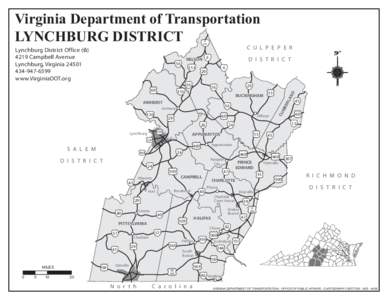 Virginia Department of Transportation LYNCHBURG DISTRICT[removed]C U L P E P E R