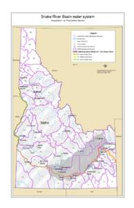 Snake River Basin water system Attachment 1 to Final Unified Decree 98  Legend