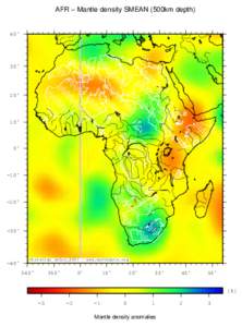 AFR − Mantle density SMEAN (500km depth)  40˚ 30˚