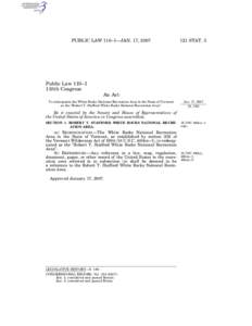 PUBLIC LAW 110–1—JAN. 17, [removed]STAT. 3 Public Law 110–1 110th Congress