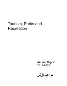 Tourism, Parks and Recreation Annual Report[removed]