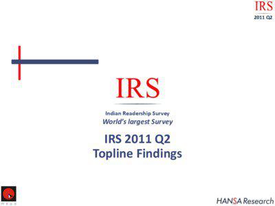 2011 Q2  Indian Readership Survey