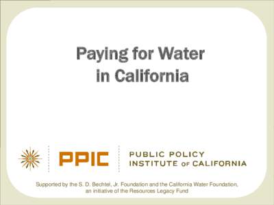 Addressing Funding Gaps in California Water