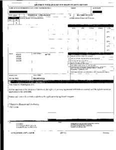 AIR FORCE DISCHARGE REVIEW BOARD HEARING RECORD GRADE NAME OF SERVICE MEMBER (LAST, FIRST MIDDLE INITIAL)  PERSONAL APPEARANCE