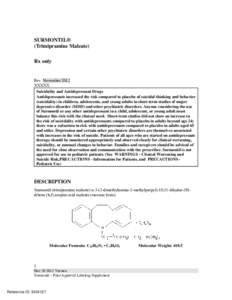 Surmontil (trimipramine maleate) capsule label