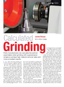 JUNE[removed]VOLUME 60 / ISSUE 6  Calculated United Grinding Virginia