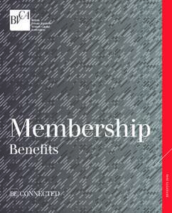 Membership BENEFITS 2016 Benefits  Information & insight