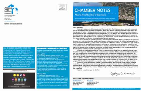 CHAMBER NOTES Alpena Area Chamber of Commerce 235 West Chisholm Street Alpena, MI[removed]4181