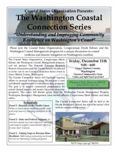 Coastal States Organization Presents:  The Washington Coastal Connection Series  “Understanding and Improving Community