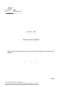 A V I S N° 1.526 ----------------------- Séance du mardi 12 juillet 2005 -------------------------------------------
