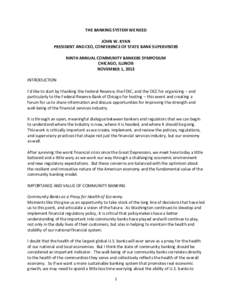 United States federal banking legislation / Systemic risk / Financial regulation / Banking in the United States / Bank / Dodd–Frank Wall Street Reform and Consumer Protection Act / Federal Deposit Insurance Corporation / Federal Reserve System / Federal Reserve Bank of St. Louis / Economics / Economic history / Financial institutions