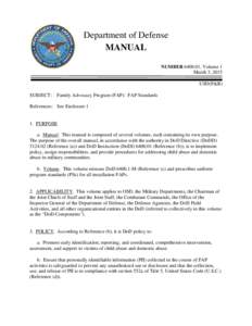 DoD Manual[removed], Volume 1, March 3, 2015