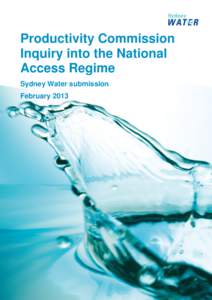 Competition and Consumer Act / Competition law / Desalination / Sydney / Water supply / Water industry / Infrastructure / Kurnell Desalination Plant / Environmental engineering / Monopoly / Water / Australia