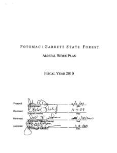 Potomac / Garrett State Annual Work Plan Fiscal Year[removed]Forest