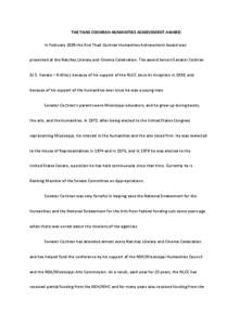 Public universities / Jackson metropolitan area / Thad Cochran / Natchez /  Mississippi / University of Mississippi / University of Southern Mississippi / Tougaloo College / William Winter / Mississippi State University / Mississippi / Association of Public and Land-Grant Universities / Oak Ridge Associated Universities