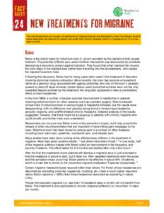 F24 New Treatments for Migraine