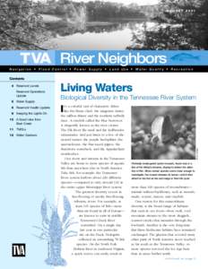 AUGUST[removed]TVA River Neighbors Navigation • Flood Control • Power Supply • Land Use • Water Quality • Recreation  Contents