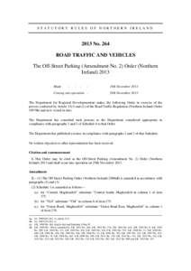 The Off-Street Parking (Amendment No.2) Order (NINo. 264