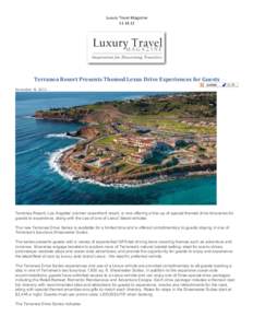 Luxury	
  Travel	
  Magazine	
   	
   	
    