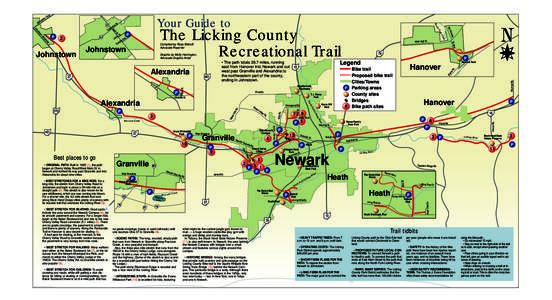 Bike paths in Melbourne / Licking County /  Ohio / Newark /  Ohio / Blackhand Gorge State Nature Preserve / Licking River / Ohio / Columbus /  Ohio metropolitan area / Geography of the United States