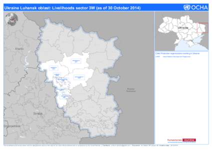 Ukraine Luhansk oblast: Livelihoods sector 3W (as of 30 October[removed]Ukraine Troitskyi  Novopskovskyi