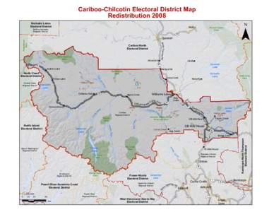 Cariboo-Chilcotin Electoral District Map Redistribution 2008 Nechako Lakes