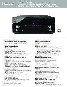 VSX-1120-K 7.1-Channel A/V Receiver Featuring HDMI® 1080p Video Processing (v.1.4 with 3D, ARC), 7.1 Surround Sound,