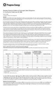 Quarterly Report to Holders of Contingent Value Obligations for the Quarter Ended June 30, 2008 August 18, 2008 To Holders of Contingent Value Obligations: Overview There are currently 98.6 million Contingent Value Oblig