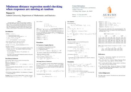 Statistical models / Actuarial science / Regression analysis / Parametric model / Normal distribution / Statistics / Econometrics / Statistical theory