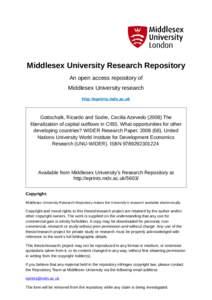 Middlesex University Research Repository An open access repository of Middlesex University research http://eprints.mdx.ac.uk  Gottschalk, Ricardo and Sodre, Cecilia Azevedo[removed]The