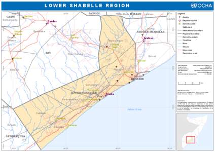 Middle Juba / Africa / Bay /  Somalia / Jalalaqsi / Somali Civil War / Balcad / Afgooye / Lower Shebelle / Luuq / Geography of Africa / Geography of Somalia / Gedo